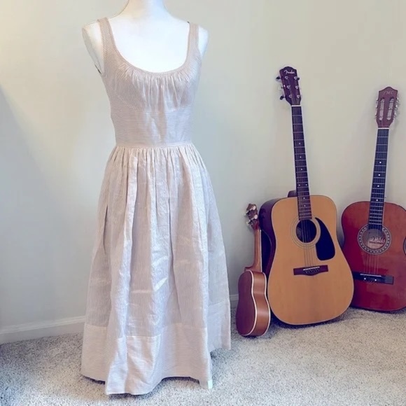 MARTIN GRANT Dresses & Skirts - Martin Grant Paris size small. Beautiful muted pink striped dress.